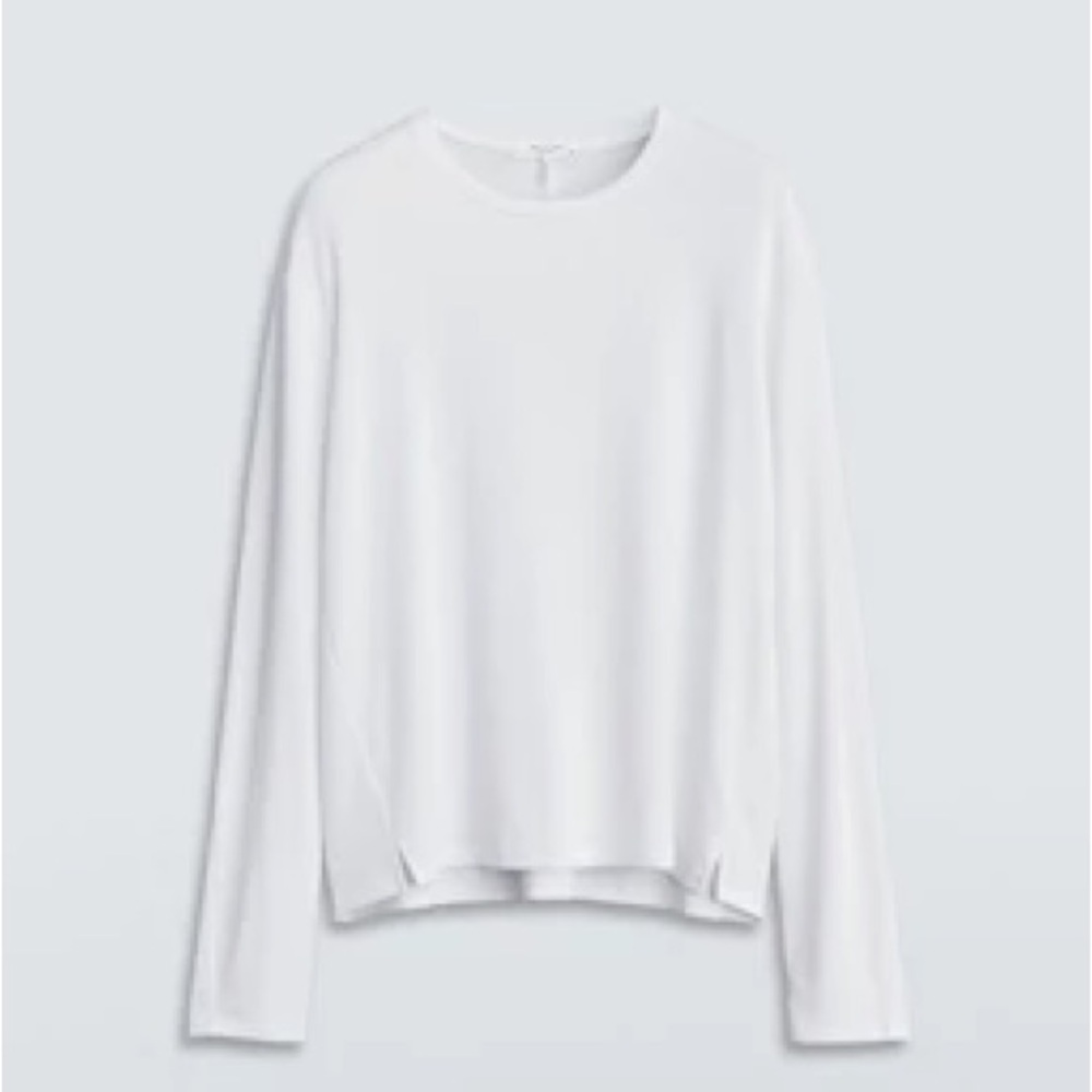 NWT Rag & Bone The Knit Long Sleeve Tee in White - Picture 2 of 4